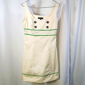 COCO & tashi | Summer Dress, Lined, Avocado Green Piping | Sz S
